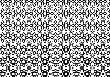 Black And White Flowers Shape Pattern - vector gratuit #326687